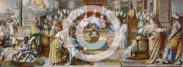 The First Council of Nicaea, c. 1560. Creator: Nebbia, Cesare (1536-1614).