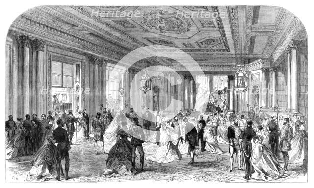 The Queen's Drawingroom: Grand Entrance-Hall, Buckingham Palace, 1868. Creator: C. R..