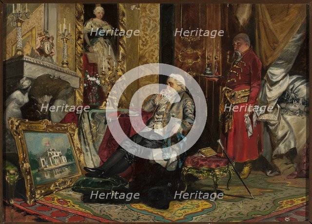 King Stanislaw II August Poniatowski in Saint Petersburg, 1880-1890.