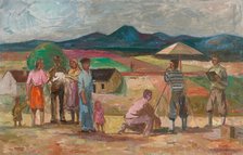 Sketch for the painting 'Land Surveyor', 1946. Creator: Bedrich Hoffstädter.