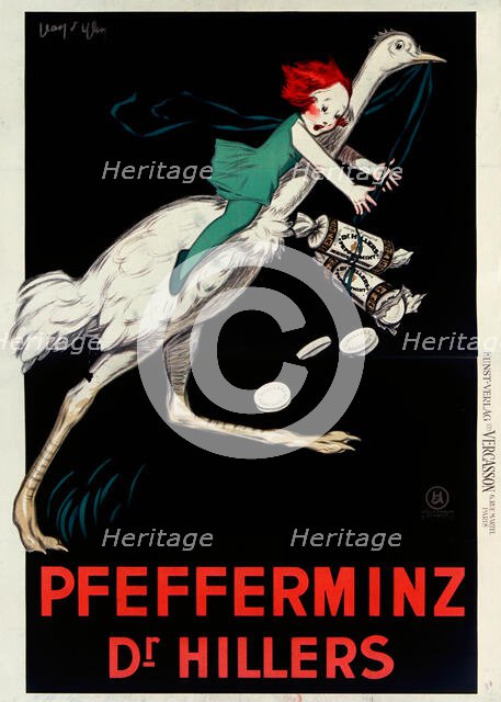 Dr. Hillers Pfefferminz, 1927. Creator: D'Ylen, Jean (1886-1938).