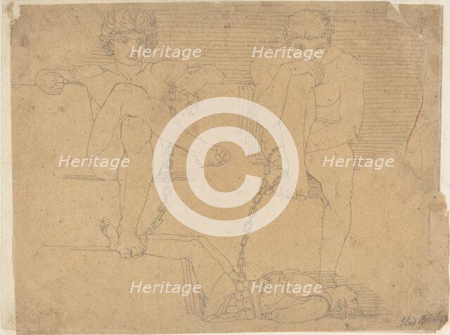 Otus and Ephialtes Holding Mars Captive, 1790s. Creator: John Flaxman.