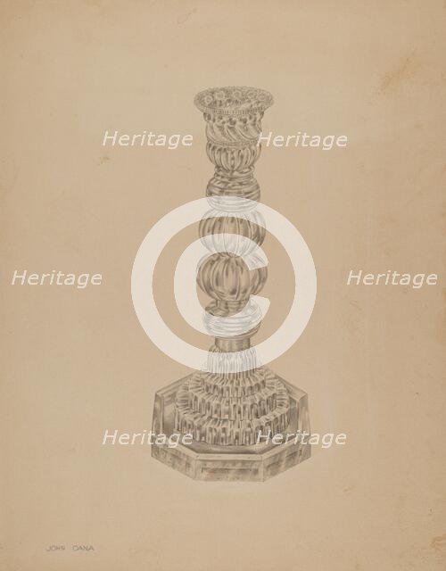 Candlestick, c. 1938. Creator: John Dana.