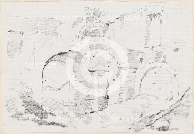 Roman Walls, 1744/1750. Creator: Joseph-Marie Vien the Elder.