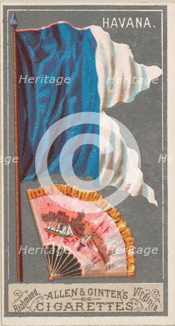 Havana, from the City Flags series (N6) for Allen & Ginter Cigarettes Brands, 1887. Creator: Allen & Ginter.