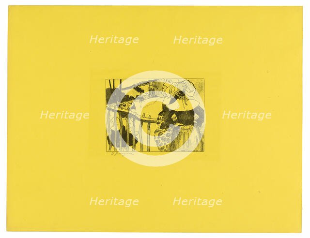 Breton Women by a Gate, from the Volpini Suite, 1889. Creator: Paul Gauguin.