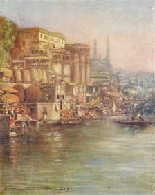 'The River Front, Benares', 1905. Artist: Mortimer Luddington Menpes.