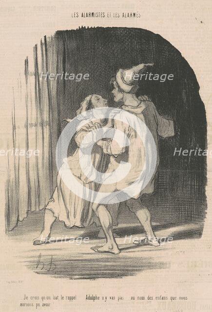 Je crois qu'on bat le rappel ..., 19th century. Creator: Honore Daumier.