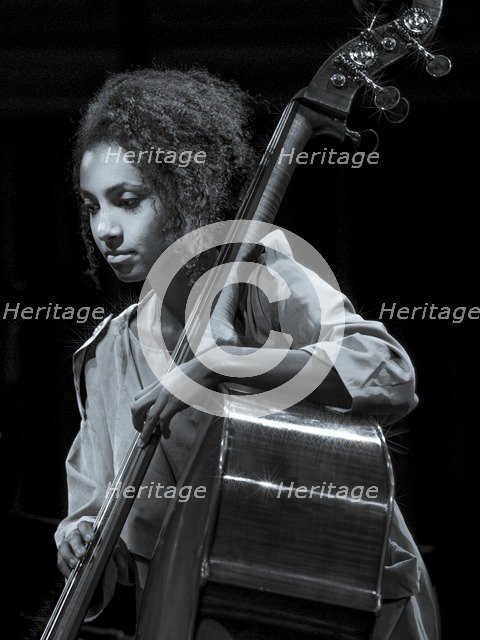 Esperanza Spalding, 2014. Artist: Alan John Ainsworth.