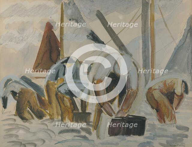 Lofoten fishermen, 1934. Creator: Ewald Dahlskog.