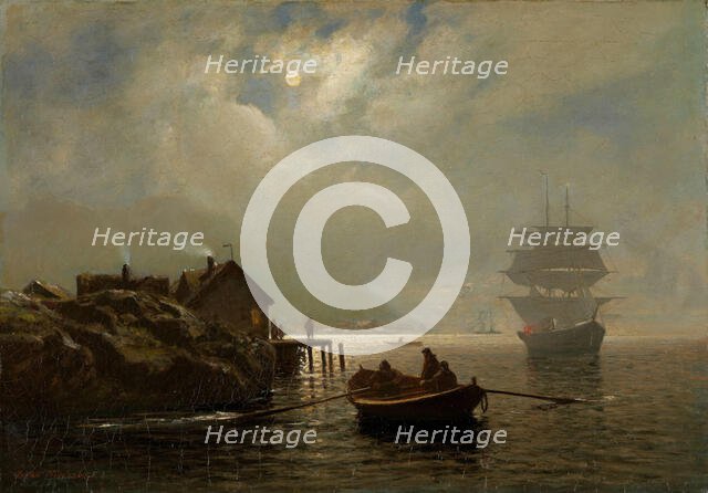 Moonlight, 1870s. Creator: Johan Nielssen.