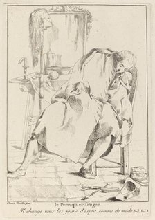 Le Perruquier fatigué (The Tired Wig-maker), 1775. Creator: Giovanni David.