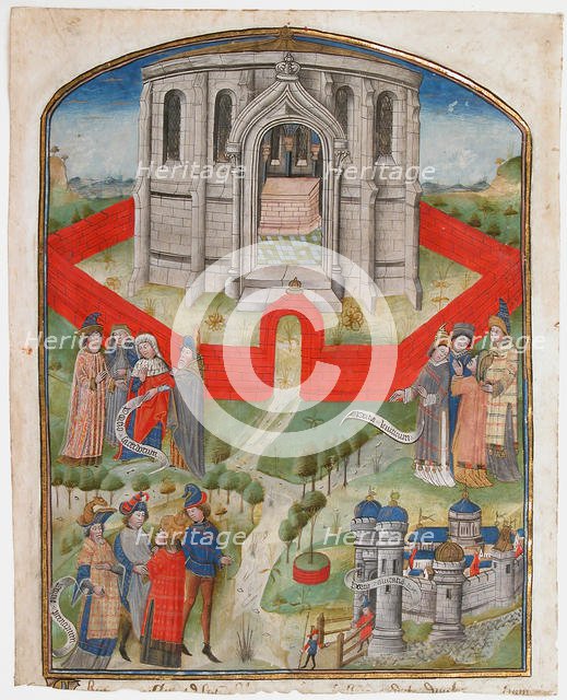 The Temple in Jerusalem, from the "Postilla Litteralis (Literal Commentary)..., 1450-75. Creator: Unknown.