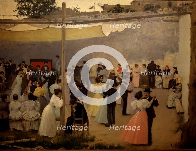 'Evening Dance', Oil, 1896 by Ramon Casas.