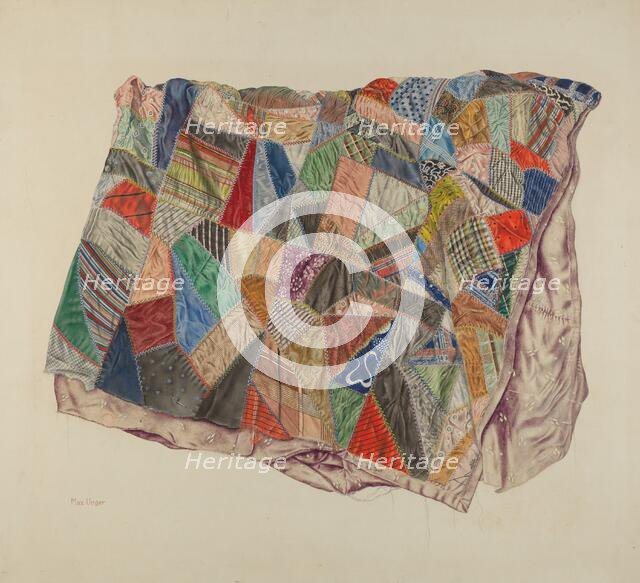 Patchwork Quilt, 1935/1942. Creator: Max Unger.