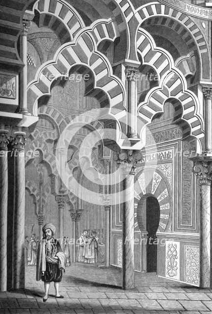 The Mezquita, Córdoba, Spain, 1849.Artist: A Bisson