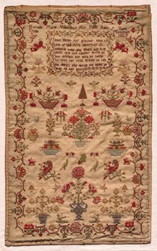 Sampler, 1828. Creator: Unknown.