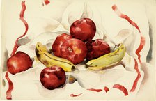 Still Life with Apples and Bananas, 1925. Creator: Charles Demuth.