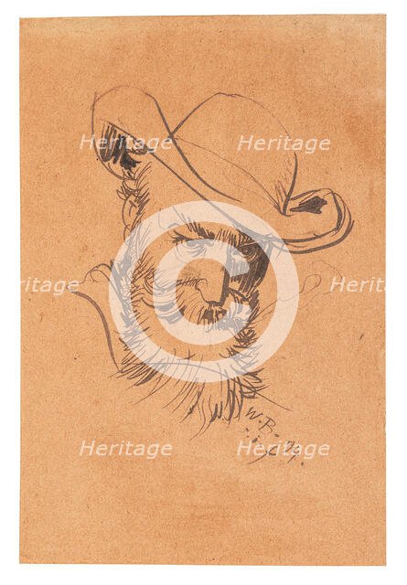 Self-Portrait With Hat, 1894. Creator: Busch, Wilhelm (1832-1908).