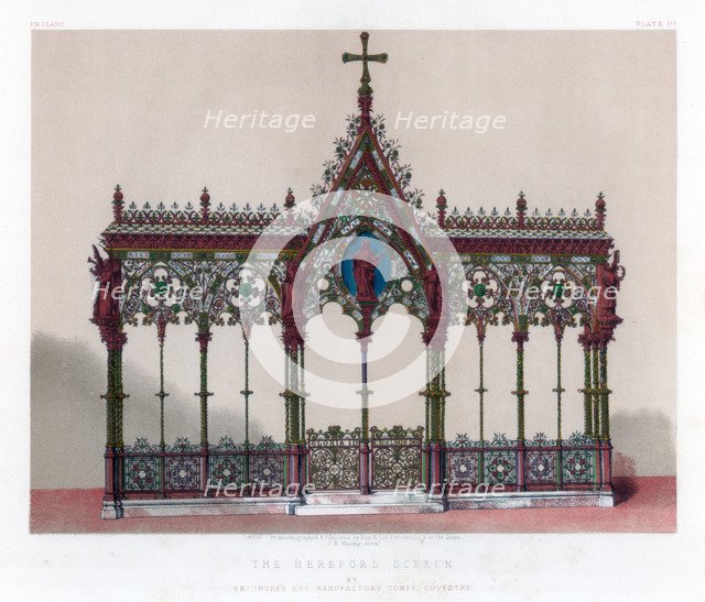 'The Hereford Screen', 19th century.Artist: John Burley Waring