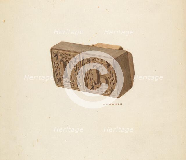 Butter Mold, c. 1940. Creator: Franklyn Syres.