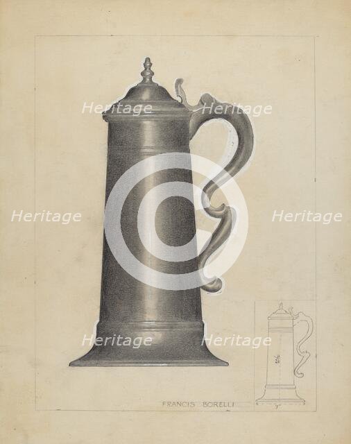 Pewter Mug, 1936. Creator: Francis Borelli.