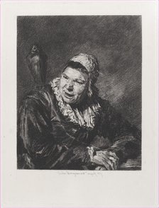 Malle Babbe, after Frans Hals, 1871. Creator: Jules-Ferdinand Jacquemart.