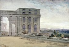 View of Chester Terrace, Regent's Park, London, 1830.                                 Artist: Edmund Thomas Parris
