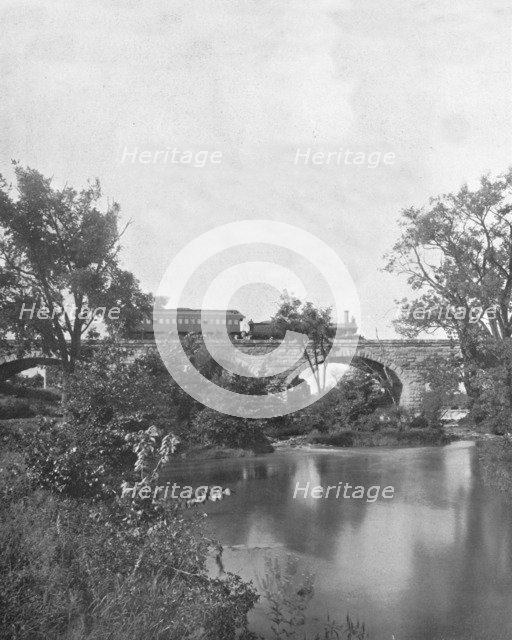 Mill Creek Bridge, Pennsylvania Railroad, USA, c1900.  Creator: Unknown.