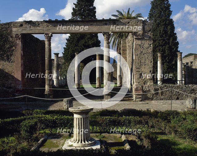 Second courtyard with garden, House of the Faun, Pompeii, Italy, 2nd century BC, (2002). Creator: LTL.
