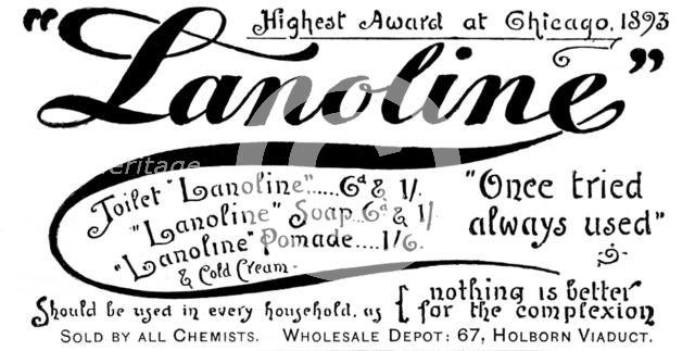 Advertisement for Lanoline, 1895. Creator: Unknown.