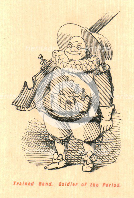 'Trained Band. Soldier of the Period', 1897. Creator: John Leech.