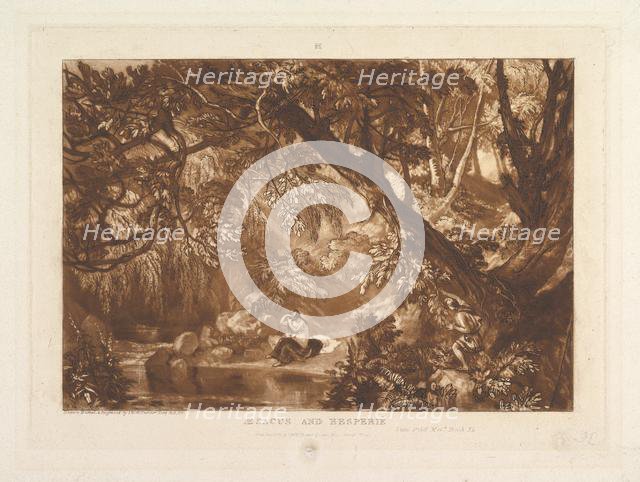Aesacus and Hesperie, Vide Ovid Metamorphosis, Book XI (Liber Studiorum, part X..., January 1, 1819. Creator: JMW Turner.