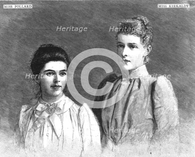 ''The two girl Graduates in Natural Science at Oxford', 1891, 1891. Creator: Unknown.