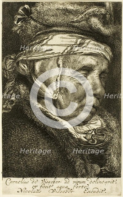 Head of an Old Woman, n.d. Creator: Cornelis de Visscher.
