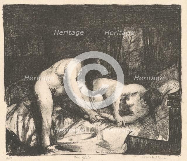 Two Girls, 1917. Creator: George Wesley Bellows.