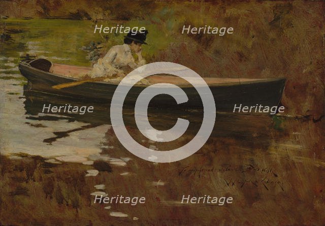 Mrs. Chase in Prospect Park, 1886. Creator: William Merritt Chase.