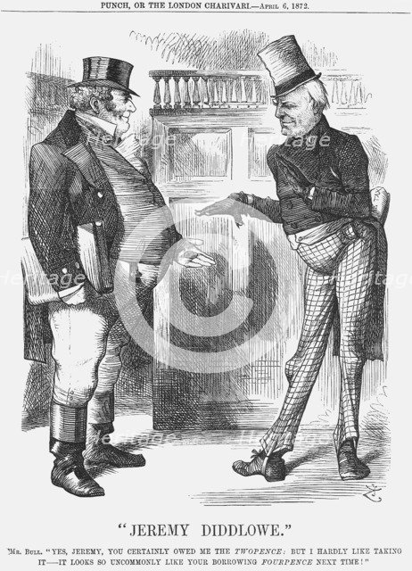 Jeremy Diddlowe, 1872. Artist: Joseph Swain