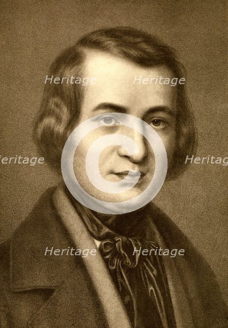 Heinrich Heine, German poet, (1906).Artist: August Friedrich Pecht