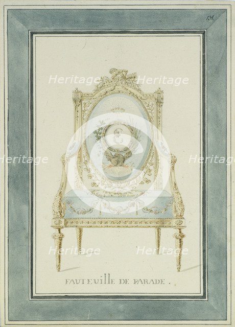 Throne Design for the Catherine Palace in Tsarskoye Selo, 1780s. Artist: Cameron, Charles (ca. 1730/40-1812)