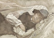 Sleeping young man, 1874-1925. Creator: Jan Veth.