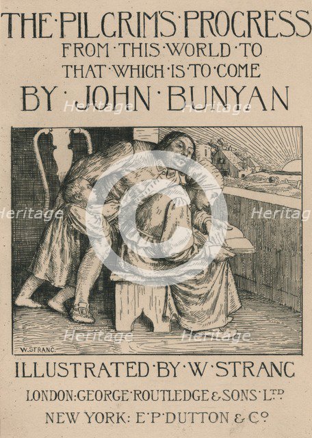 'Bunyan's Wife Reading the Bible to Him', c1916.