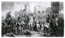 Entry of Henri IV in Paris in 1594 after his conversion to Catholicism and his proclamation as ki…