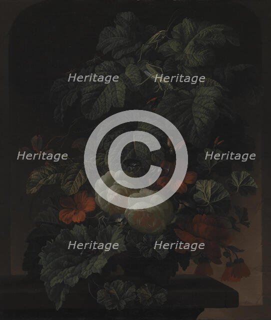 A Bowl of Flowers, 1672-1708. Creator: Elias Van Den Broeck.