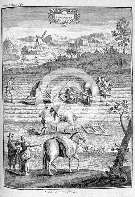 Tilling the land, 1775. Artist: Unknown