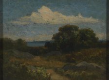 Landscape (trees and rocks by lake). Creator: Edward Mitchell Bannister.