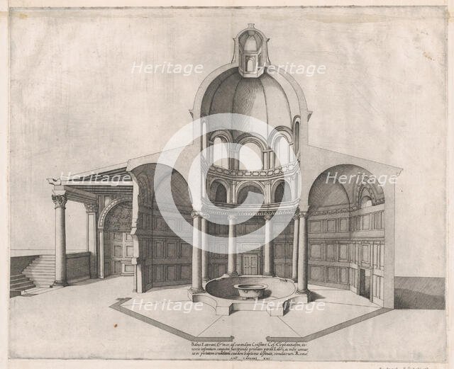 Speculum Romanae Magnificentiae: Interior of the Lateran, 16th century., 16th century. Creator: Nicolas Beatrizet.