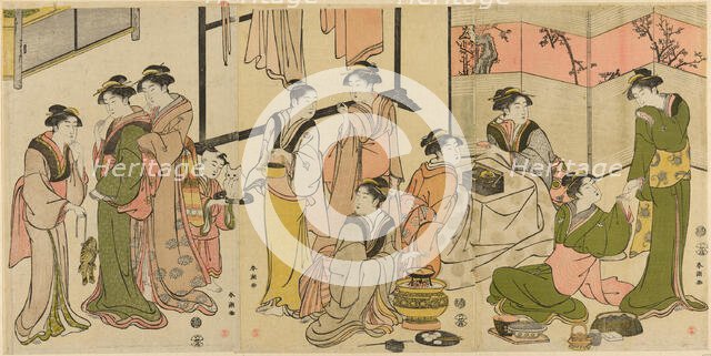 Around the Kotatsu, c. 1789. Creator: Katsukawa Shuncho.