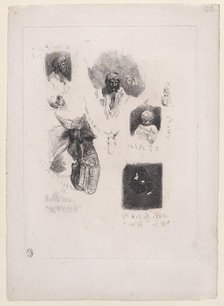 Leaf of Sketches, 1833-38. Creator: Alexandre Gabriel Decamps.