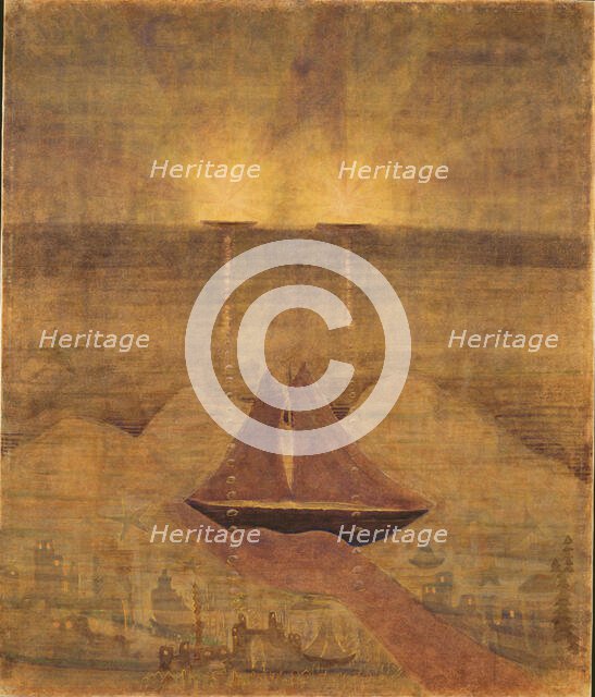 Sonata No. 5 (Sonata of the Sea). Andante, 1908. Creator: Ciurlionis, Mikalojus Konstantinas (1875-1911).